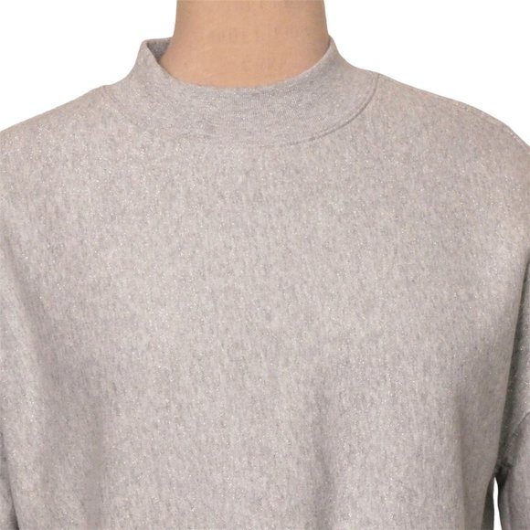 GAP  Grey Fleece Mock neck Long Sleeve  Sweatshirt Dress Size M - Picture 10 of 11